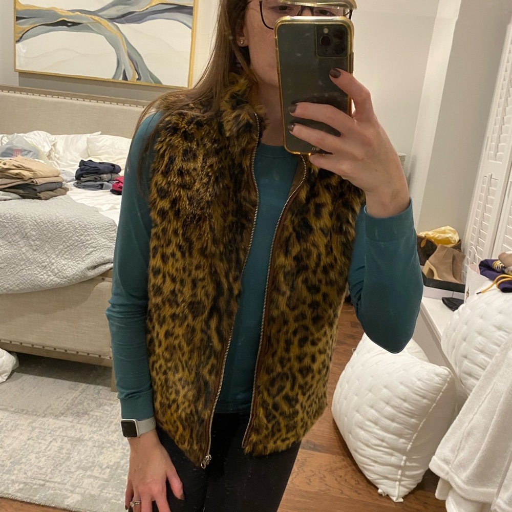 J Crew Faux Fur Vest